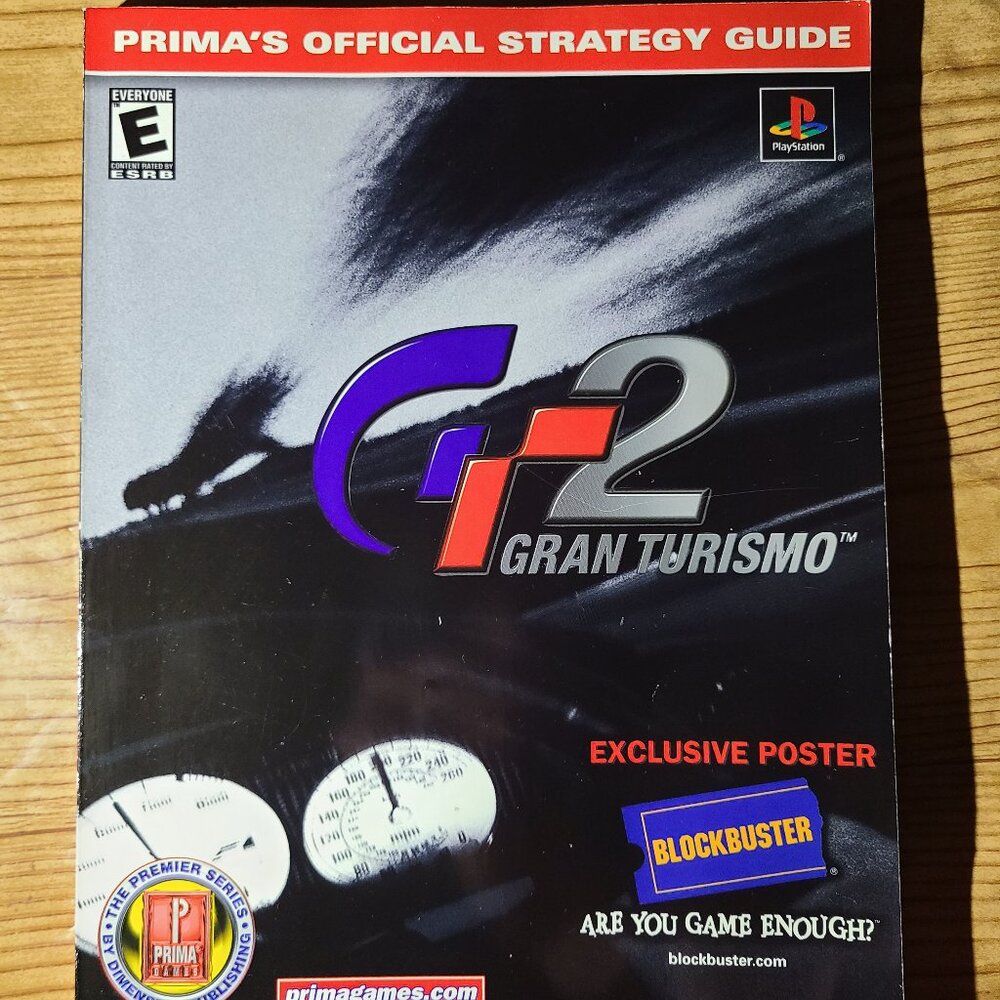 Gran Turismo 2 Prima Official Strategy Guide w/ Poster